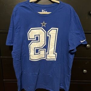 Dallas Cowboys Zeke Nike Blue Athletic Jersey T-Shirt